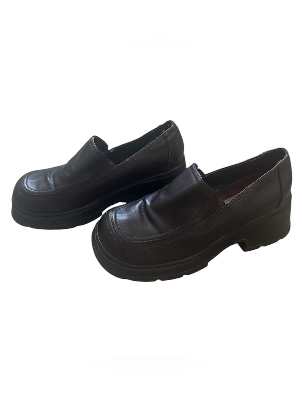 Chunky Slip-On Loafers in Dark Brown